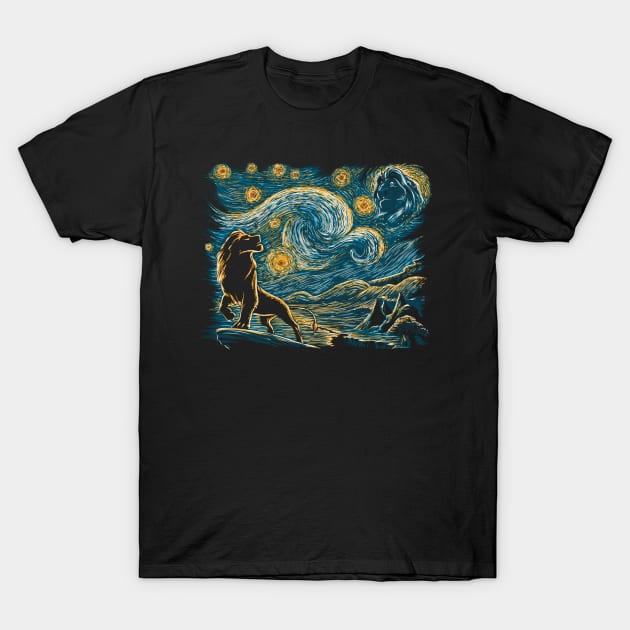 Starry Lion King T-Shirt by ddjvigo